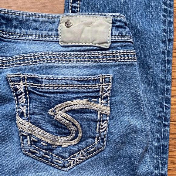 Silver jeans size 29 w 33 length low rise Tuesday baby boot - Picture 12 of 14